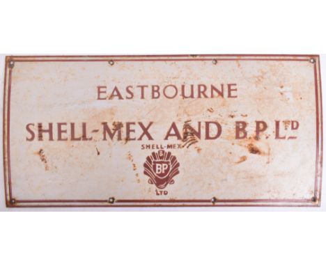 Eastbourne Shell - Automobilia - Of recent manufacture, a very high quality reproduction point of sale porcelain enamel adver