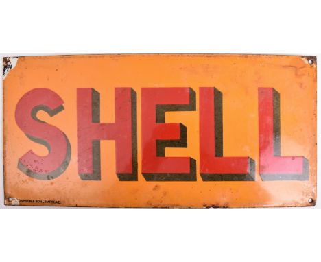 Shell - Automobila - Of recent manufacture, a very high quality reproduction point of sale porcelain enamel advertising shop 