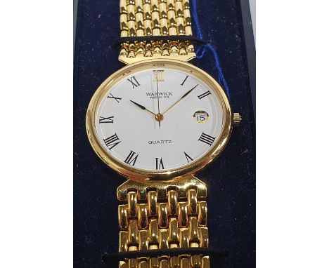 Boxed ladies "Gold gate" wristwatch by the Warwick watch company 