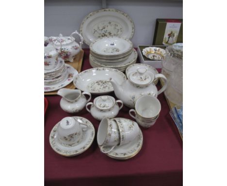 A Royal Doulton Part Dinner Service "Mandalay", tea pot cup, saucers, plates etc, thirty four pieces.