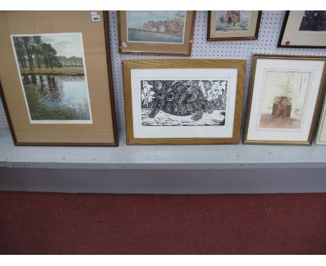 Graham Eve ---? signed Limited Edition 217/750 of Riverside, Lesley Warren signed limited edition print 3/16 of a Tortoise. B