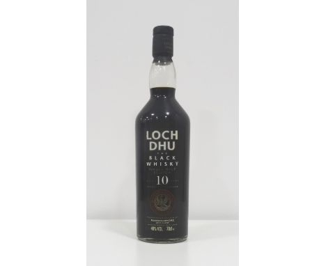 LOCH DHU 10YOA small bottle of the infamous Loch Dhu 10 Year Old Single Malt Scotch Whisky "The Black Whisky".  70cl.  40% ab
