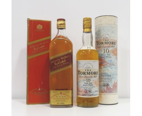 PAIR OF SCOTCH WHISKIESA pair of scotch whiskies comprising: one bottle of The Tormore 10 Year Old Single Malt Scotch Whisky 