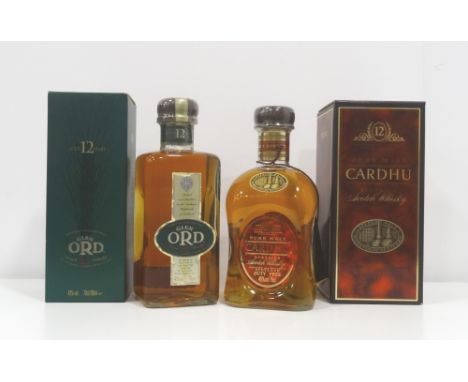 TWO SINGLE MALTSA pair of malts from the Highlands and Speyside.  One Glen Ord 12 Year Old Single Malt Scotch Whisky.  70cl. 