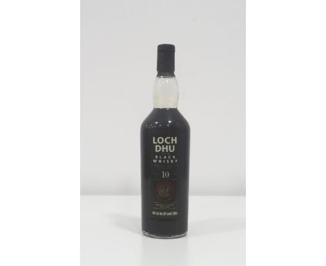LOCH DHU 10YOA small bottle of the infamous Loch Dhu 10 Year Old Single Malt Scotch Whisky "The Black Whisky".  20cl.  40% ab