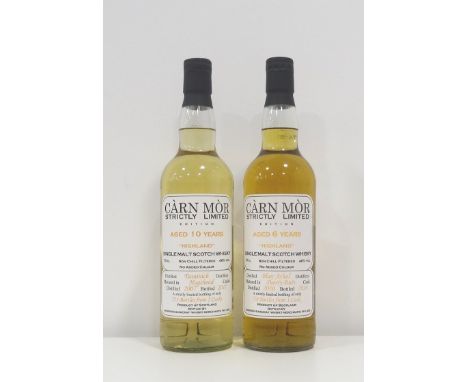 TWO HIGHLAND BOTTLINGS BY CARN MORA pair of bottles from from the Highland Region bottled by Morrison & Mackay.  One bottle o