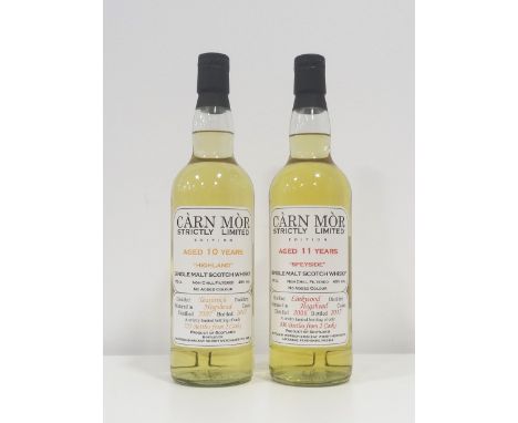 TWO BOTTLES OF MALT WHISKYA pair of bottles of Single Malt from the Highland & Speyside regions: Carn Mor Teaninich 10 Year O