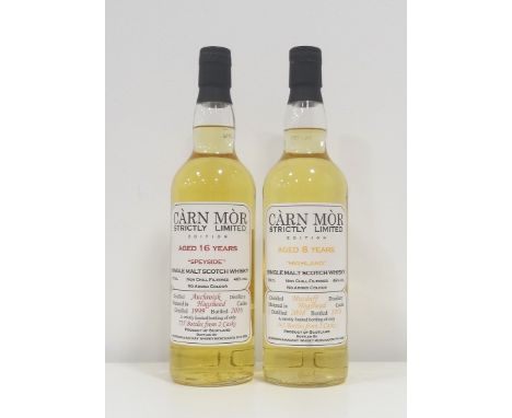 TWO CARN MOR STRICTLY LIMITED BOTTLINGSA pair of bottlings by Morrison & Mackay as part of the Carn Mor Strictly Limited Edit