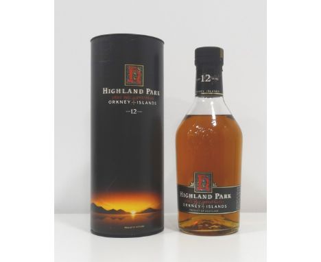 HIGHLAND PARK 12YOA nice older presentation of the Highland Park 12 Year Old Single Malt Scotch Whisky.  70cl.  40% abv.  In 