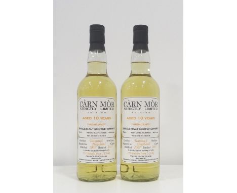 TWO TEANINICH 10YOA pair of Teaninich 10 Year Old Single Malt Scotch Whisky from the Carn Mor Strictly Limited range.  70cl. 