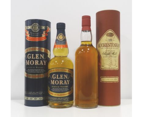 PAIR OF SINGLE MALTSA pair of malts comprising: one bottle of Auchentoshan 10 Year Old Single Malt Scotch Whisky.  700ml.  40