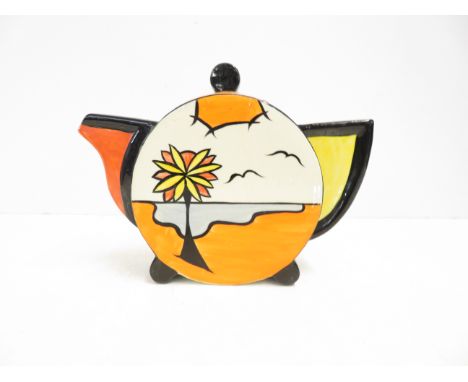 Lorna bailey Old Ellgreave pottery teapot ''Beach''