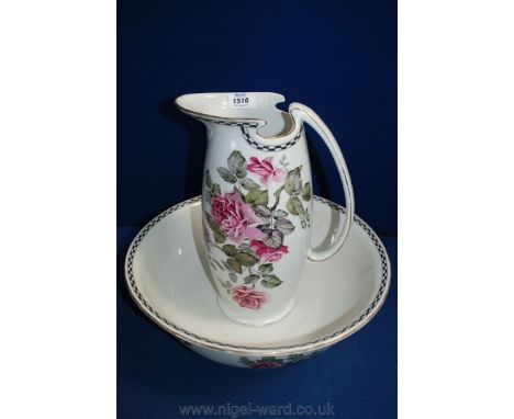 A Wilkinson bedroomware Jug and Bowl.