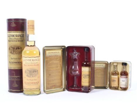 Collection of Glenmorangie Malt Scotch Whisky. Comprising one bottle of Ten Years Old, boxed, 70cl, 40% vol, one bottle of Te