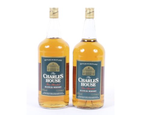 Two bottles of Charles House Fine Blended Scotch Whisky, 1.5L, 40% Vol.