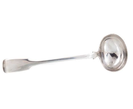 MALTESE SILVER SOUP LADLE 19TH/20TH CENTURY stamped marks of the Maltese Cross, 1, cursive C, as well as obscured maker's mar