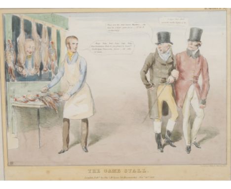 The Game Act of 1831 - Thomas McLean (pub), John Doyle, after, a caricature, The Game Stall, printed by C Motte, St Martin's 