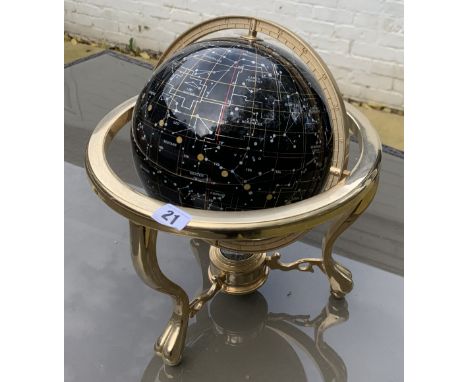 Celestial globe on swivel stand 15” high x 13” diameter