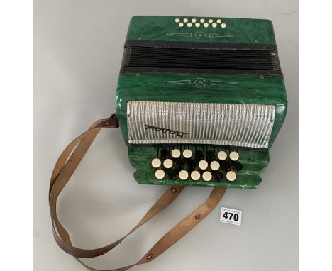 Vintage green accordion