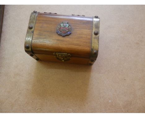 Small wooden tea caddy box 