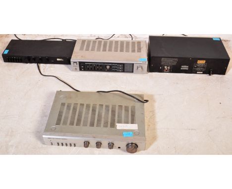 A collection of vintage 20th century audio Hi-Fi to include a CAS4040 Greek Audio System, a Pioneer stereo cassette tape deck