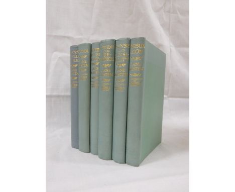 AUSTEN JANE.&nbsp;&nbsp;The Works. 6 vols. Col. frontis &amp; plates by C. E. Brock. Orig. light green cloth, partial fading,