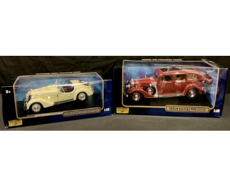 Toys - a RickoRicko 1:18 scale model of a Horch 185 Pullman (1935), window boxed and a RickoRicko 1:18 scale model of a Wande