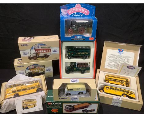 Toys - a collection of boxed Corgi diecast models including No.80309 Fred Dibnah's Choice Garrett Road tractor - Mr Potter, w