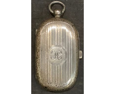 An Edwardian silver double sovereign case, Birmingham 1910 