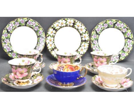 A collection of 20th century cabinet cups comprising of Aynsley, Royal Albert Provincial Flowers together with a 1930s Parago