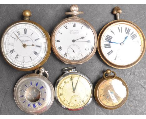 A group of 20th century pocket watches to include centre seconds chronograph Specially Examined, Walton, Acme Lever H. Samuel