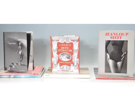 A collection of seven vintage erotic coffee table photo books to include Helmut Newton - White Women Hardback First printing,