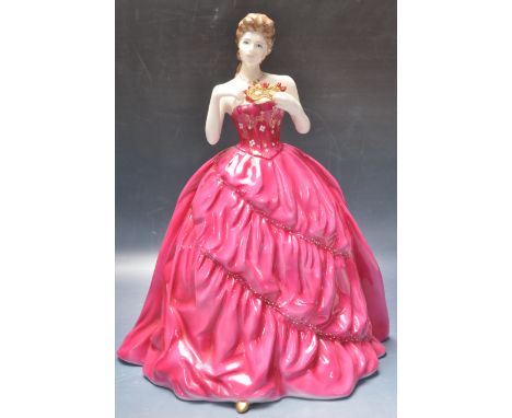 A 20th century Royal Worcester lady figure 'Amberley Ball', sculpted by J Bromley, Compton and Woodhouse. Model no. CW746. Me