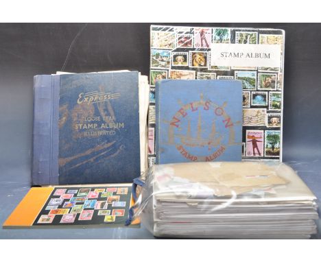 A collection of vintage 20th century UK and worldwide stamps to include Bavaria, Dominican Republic, French Colonies in Ameri