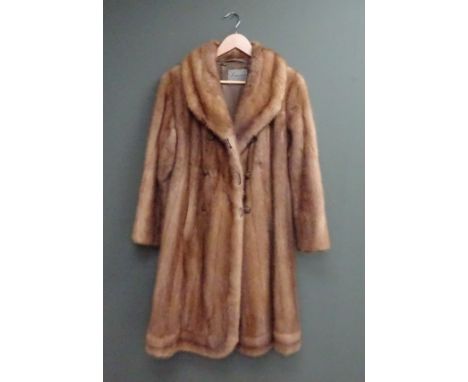 Vintge Mink fur three quarter length coat, retailed by Lucas