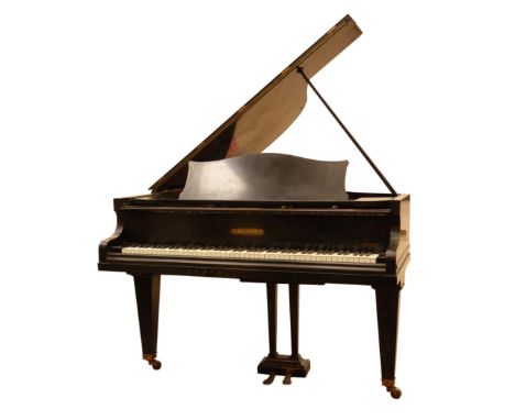 Early 20th century Bechstein model L ebonised baby grand piano, iron framed and overstrung movement, circa. 1901, serial no. 
