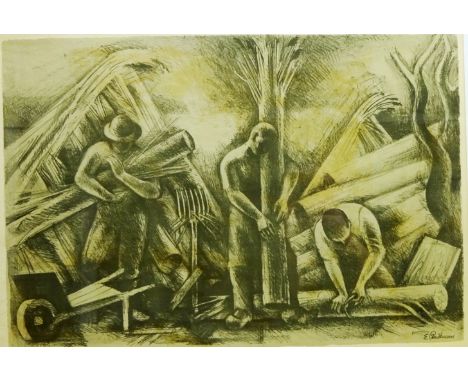 The Timber Yard, lithograph after Eric Christensen (British Contemporary) 51.5cm x 74.5cm