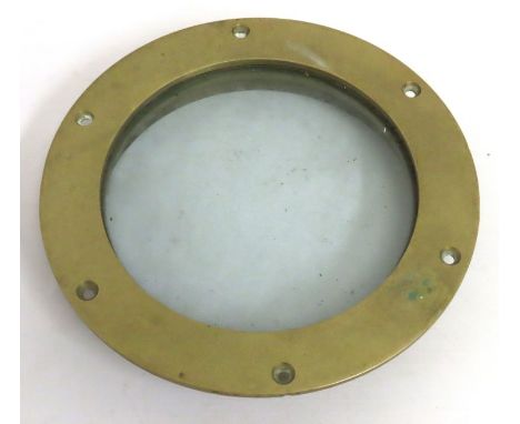 A bronze porthole for door, 243mm diameter