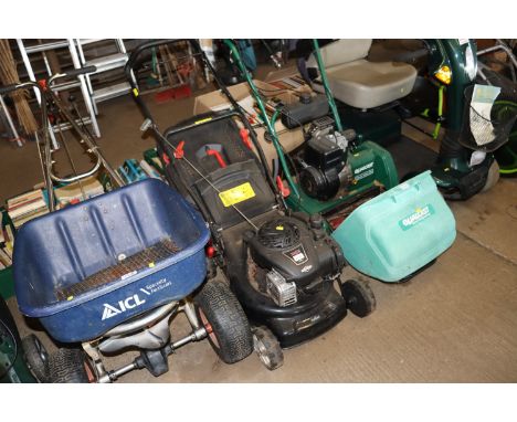 A Florabest125cc&nbsp; rotary cut garden lawnmower with Briggs and Stratton 450E series engine