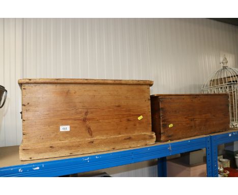A pine trunk together with a pine box