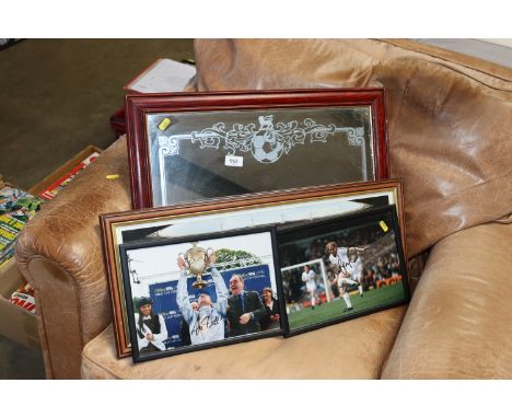 An Ipswich Town print, a signed Alan Brazil print, a signed Frankie Dettori photo