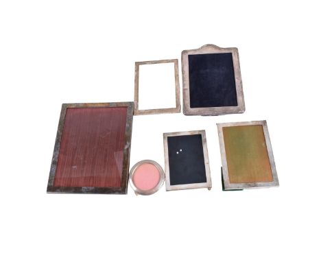 Collection of Six Vintage Silver and Siler Plate Picture Frames. Two stamped sterling, one signed Black Starr &amp; Gorham st