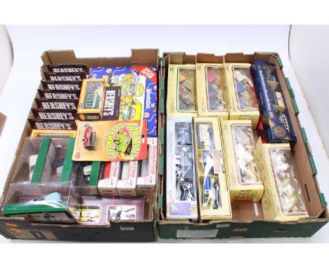 2 trays of mixed modern issue diecast to include Lledo Days Gone and Promotional models, with examples including an RAF Perso