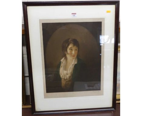 Ellen Jowett (c1874-1933) after Sir Henry Raeburn - Portrait of William Ferguson of Kilrie, chromolithograph, signed in penci