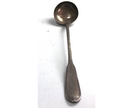 Large Antique continental silver soup ladle measures approx 13ins long weight 230g 