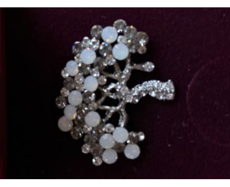Boxed opal brooch 