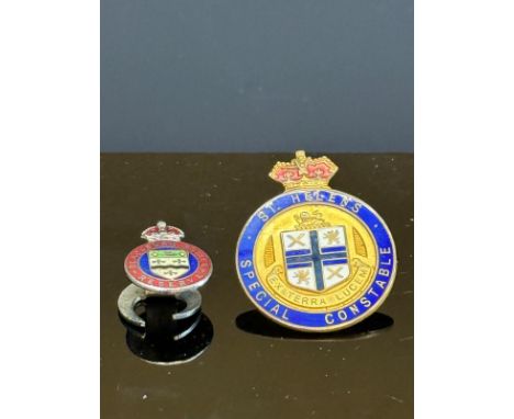 2 Enamel badges - St Helens special constable & Blackburn police reserve 