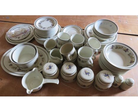 A twentieth century Royal Doulton Harvest Garland pattern extensive tea and dinner ware service. Consisting of: 6 dinner plat
