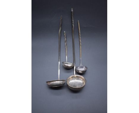 A George III silver ladle having baleen handle, by&nbsp;Josiah Snatt, London 1809, 18cm; together with another inset George I