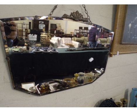 An Art Deco Bevel Edged Mirror. 